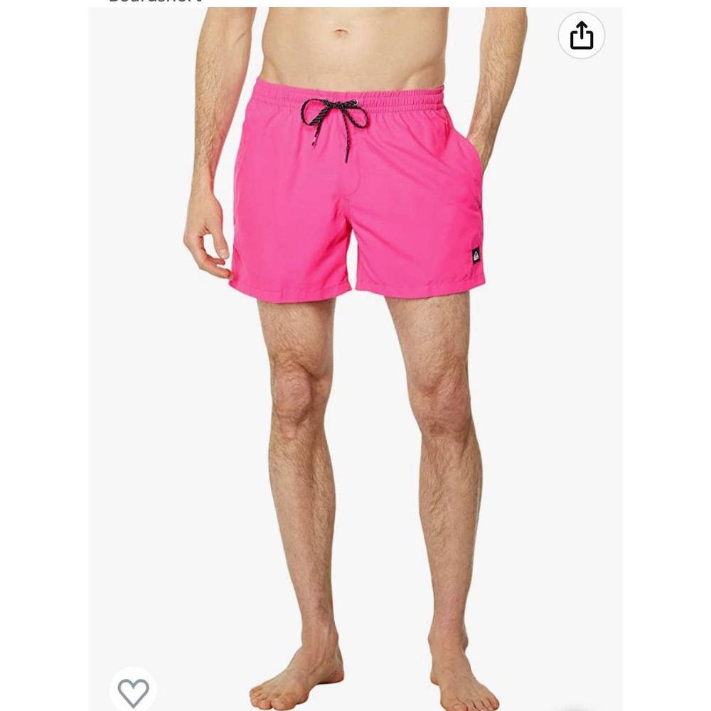 Quiksilver Pink Men's Flat Front Shorts
